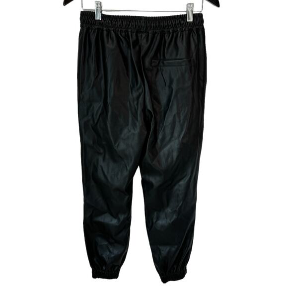 Vegan Leather Jogger Pants by VIBRANT M.I.U Size Medium Black - Picture 2 of 9